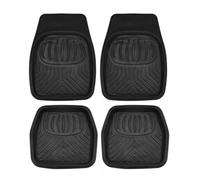 AUTOZOCO Alfombrillas de Goma Universales para Coche, Diseño Antideslizante, Alfombrilla Lavables, Alfombrillas automóvil Ajustables, Delanteras 46x67 cm, traseras 46x44 cm, Apto para Cortar