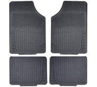 AUTOZOCO Alfombrillas de Goma Universales para Coche, Diseño Antideslizante, Alfombrillas Lavables, Alfombrilla automóvil Ajustables, Delanteras 67x45.8 cm, traseras 33x45 cm, Apto para Cortar