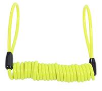AUTOZOCO Cable candado, Cable de seguridad para vehículos de dos ruedas, Adaptador de recordatorio antirrobo, Candado motos, scooters y bicicletas, Amarillo, Diámetro cable 2 mm, 120 cm Largo