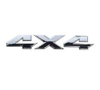 AUTOZOCO Emblema Adhesivo 4x4 Metal, Insignia 4x4, Compatible con Todoterreno, Adhesivo 4x4 para carrocería, Insignia 4x4, Medidas 21.3 cm Ancho x 3.2 cm Alto, Metálico, Plateado Brillo