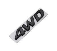 AUTOZOCO Emblema Adhesivo metálico 4WD, Insignia 4WD, Placa 4WD, Apto para Parte Trasera Autoadhesiva, Compatible con Hyundai, Metálico, 8.5 cm x 1.5 cm, Color Negro Mate