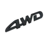 AUTOZOCO Emblema Adhesivo metálico 4WD, Insignia 4WD, Placa 4WD, Apto para Parte Trasera Autoadhesiva, Compatible con Toyota, Metálico, 8.5 cm x 1.5 cm, Color Negro Mate