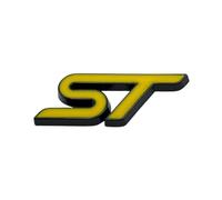 AUTOZOCO Emblema Adhesivo ST Line para Volante, Compatible con Ford, Metal, 3 cm x 1.2 cm, Amarillo