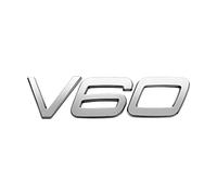 AUTOZOCO Emblema Adhesivo V60 para Maletero Compatible con Volvo, Insignia Adhesiva de Maletero Compatible con Volvo, Emblema V60, Embellecedor V60, Plástico, Adhesivo (Plateado)