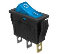 AUTOZOCO Interruptor basculante ON-OFF SPST 3 vias con led, 20 A, interruptor auxiliar luz, controlador eléctrico botonera, boton interruptor con luz led Azul