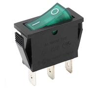 AUTOZOCO Interruptor basculante ON-OFF SPST 3 vias con led, 20 A, interruptor auxiliar luz, controlador eléctrico botonera, boton interruptor con luz led verde