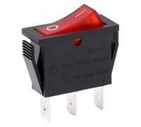 AUTOZOCO Interruptor basculante ON-OFF SPST 3 vias con led, 20 A, interruptor auxiliar luz, controlador eléctrico botonera, boton interruptor con luz led Rojo