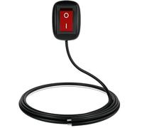 AUTOZOCO Interruptor de Coche DIY en Forma de Gota de Agua 12V, Botón On/Off, Cable 1 Metro, 12V-230V/10A SPST, Adhesivo, Rojo