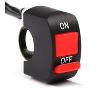 AUTOZOCO - Interruptor luces antiniebla para manillar de moto 12 V CC negro - Boton On/Off - boton anti-niebla - compatible con manillares 22 mm