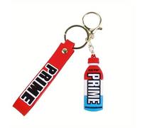 AUTOZOCO Llavero bebida energética Prime, Goma, Llavero de Figura de bebida energética, botella Prime, 7 cm de longitud, Silicona (Multicolor)