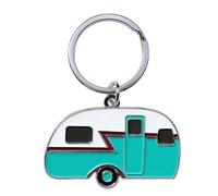 AUTOZOCO Llavero Camper, caravana, Autocaravana, camping, Viajero, Charm de Camping, rulot, Llavero remolque viaje, Medidas 5cm x 3cm, Metálico