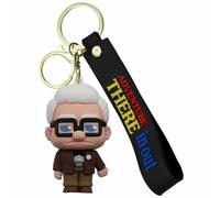 AUTOZOCO Llavero Carl, Película UP, dibujos animados, Colgante, Porta llaves de Carl, Llavero 3D UP, Compatible con Disney, Silicona