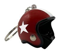 AUTOZOCO Llavero casco de Moto, Diseño de Casco de motocicleta 3D, Motero, Colgante, Regalo, Souvenir, Plástico, Rojo