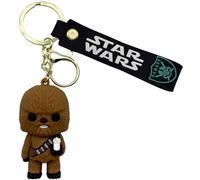 AUTOZOCO Llavero Chewbacca, Guerra de las galaxias, dibujos animados, Colgante, Porta llaves Chewbacca, Llavero compatible con Star Wars, Longitud 6.5cm, Silicona
