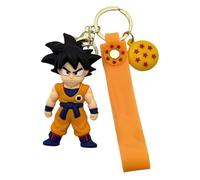 AUTOZOCO Llavero Goku, bola de dragón, dibujos animados, Colgante, Porta llaves de Goku, manga, 3D, Super Héroe, Silicona