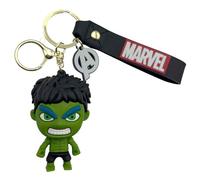 AUTOZOCO Llavero Hulk silicona, Llavero de Superhéroe, llavero de Goma de El Increíble Hulk, Key chain de Figura de Julk, 7 cm, Silicona, Compatible con Marvel