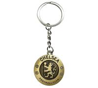 AUTOZOCO Llavero metálico Chelsea Football Club, edición de aficionado, Llavero dorado con emblema del Chelsea, equipo Blues, Metálico, Color dorado