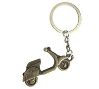 AUTOZOCO Llavero Metálico en forma de Moto Vespa, Diseño de Motocicleta 3D, Motero, Colgante, Regalo, Souvenir, Metálico, Tonalidad Dorado