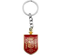 AUTOZOCO Llavero metálico Selección Española Futbol, edición de aficionado de España, Multicolor con emblema de la Roja, metal España, Metálico, Multicolor