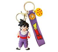 AUTOZOCO Llavero Son Goku, bola de dragón, dibujos animados, Colgante, Porta llaves, manga, 3D Son-Goku, Super Héroe, Silicona