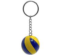 AUTOZOCO Llavero voleibol, Llavero volley, pelota voleibol, Key Chain pelota futbol Playa, Key Chain voley, Material Plástico, Diámetro 4 cm, Colores Amarillo y morado