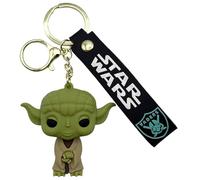 AUTOZOCO Llavero Yoda, Guerra de las galaxias, dibujos animados, Colgante, Porta llaves de Yoda, Llavero compatible con Star Wars, 3D, Silicona