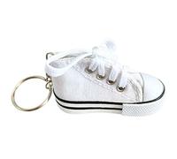 AUTOZOCO Llavero Zapatilla de Deporte, Mini, sneaker, estilo urbano, estilo Converse, mini zapato de deporte, Blanco