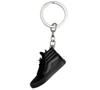 AUTOZOCO Llavero Zapatilla de Deporte, Mini zapato, sneaker, estilo urbano, alta, mini-zapatilla de deporte, Compatible con Vans, Negro