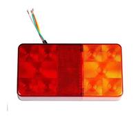 AUTOZOCO Luz Trasera LED remolque, Lámpara trasera de remolque, 12V 10 Bombillas para Caravanas, Camiones y Remolques, 4 Cables Conexión, Luz Freno, Indicadores Dirección, IP67, Tamaño 15x8x2.6cm