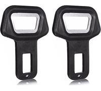 AUTOZOCO Pack 2 Hebillas de cinturón de seguridad de coche anti alarma negro, Anti alarma del cinturón seguridad, desactivador alarma cinturón seguridad, 2 unidades