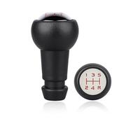 AUTOZOCO Pomo De 5 Cambios Marcha Coche compatible con GRUPO VAG - Palanca de cambios 5+R - Lista de compatibilidad - apto varilla 18mm - compatible con Peugeot - compatible con Citroën - Rojo