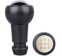 AUTOZOCO Pomo De 5 Cambios Marcha Coche compatible con GRUPO VAG - Palanca de cambios 5+R - Lista de compatibilidad - apto varilla 18mm - compatible con Peugeot - compatible con Citroën - Amarillo