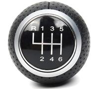 AUTOZOCO Pomo de 6 cambios marcha coche con perilla, Pomo cambio de marchas, Compatible con Audi A1 A3 A4 A5 B6 B7 B8 A6 S4 8K A5 8T Q2 Q3 Q5 8R S Line Passat Golf MK4 Seat Leon Ibiza 6J, Negro plata