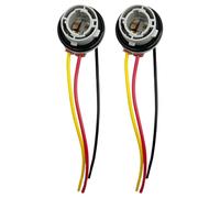 AUTOZOCO Portalampara bombillas P21 1157 5W, Soporte para bombillas p21, Casquillo 1157, Adaptador de bombilla, Apto para Luz de freno P21 1157 5W, Cable 11 cm, 2 unidades