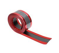 AUTOZOCO Protector Umbral de Puerta de Coche, Protector de Parachoques Coche, Flexible Autoadhesivo, Fibra de Carbono, 5 cm Ancho x 2.5 Metro Largo, Apto para Diferentes Zonas del Coche, Rojo