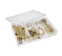 AUTSUPPL 1 Caja Clips de Papel Chinchetas de Plástico Chapado Dorado, Sujeción Firme y Fuerte, para Papeles y Exámenes, Uso Escolar y Deberes, Decoración Colegio