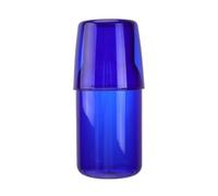 AUTSUPPL 1 Unidades Botella de Vidrio Jarra con Taza Tazas Azules Vasos de Agua Vasos Claros Jarra de Té Jarra de Agua Taza de Café Claro con Tapa Dispensador de Enjuague Bucal Té Helado Azul