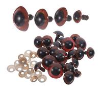 AUTSUPPL 100 Piezas de Ojos de Seguridad Marrón de Plástico con Arandelas para Muñecas y Animales de Peluche, Resistentes y Fáciles de Usar en Manualidades DIY