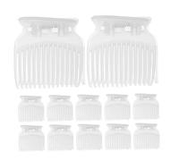 AUTSUPPL 12 para Rulos Calientes Transparentes para Rizadores Térmicos de Peluquería Clips de Sujeción para Seccionar Cabello Protección Térmica Uso Profesional y Doméstico