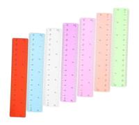 AUTSUPPL 14 Piezas Reglas Transparentes de Colores Herramientas de Medición de Plástico Resistente con Escala Métrica Útiles Escolares Oficina para Dibujo y Matemáticas