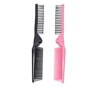 AUTSUPPL 1bolsa Peine Plegable De Doble Cabezal Antiestático Resistente Altas Temperaturas Negros y Para Cabello Grueso o Rizado Compacto Para