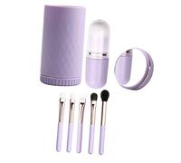 AUTSUPPL 1juego Pinceles De Maquillaje Profesional Con Espejo Fibra Artificial Para Rostro y Ojos Diseño Portátil y Organizador Rotativo Para Viajes y Uso Diario