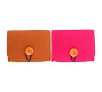 AUTSUPPL 2 Piezas Bolsa Organizadora de Aceite Esencial de Fieltro y Fibra Química de Rosa y Marrón Bolsa Pequeña para Viaje Funda Protectora para Botellas y Cosméticos Estuche Práctico