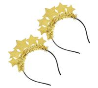 AUTSUPPL 2 Piezas de Tocados Divertidos Dorados para Fiesta Diseño Creativo y Cómodo, Accesorios Pelo Ideales para Niños y Adultos en Eventos Obsequios