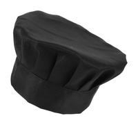 AUTSUPPL 2 Piezas Gorro de Chef Negro de Algodón, Gorro de Cocinero para Adultos, Mantiene la Seguridad Alimentaria y Evita Que Caiga el Cabello Comida, para Cocinas y Hoteles