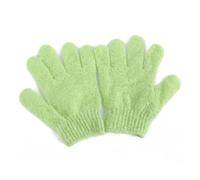 AUTSUPPL 2 piezas Guantes Exfoliantes de Baño Manoplas de Ducha de Nylon para Cuerpo Exfoliador para Hombres Mujeres y Color Verde Lavables y Colgantes Único Adaptable