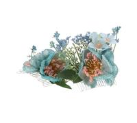 AUTSUPPL 2 Piezas Summer Hair Clips Artificial Hawaiian Plumeria Hibiscus Flower Side Combs Silk Floral Hairpiece For Women Wedding Luau Party Accessories