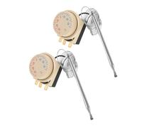 AUTSUPPL 2 Piezas Termostato Mecánico para Refrigerador, Termostato de Temperatura Ajustable, ±35 ℃, Blanco, Acero Inoxidable y Plástico, Perilla Ajustable, para Armario Refrigerado