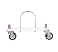 AUTSUPPL 2 Soportes de Polea Móviles para Radiador Eléctrico de Aceite Ruedas de Plástico Resistentes y Soporte Estable para Protección del Suelo en Interiores