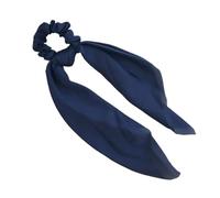 AUTSUPPL 3 Coleteros Elásticos de Satén Liso Lazo Pelo para Mujer y Niña Colores Azul Marino Rojo y Negro Soporte para Coleta Resistente y Elegante para Uso Diario